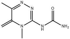 (4,5-dihydro-4,6-dimethyl-5-methylene-1,2,4-triazin-3-yl)urea Struktur