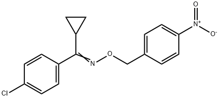 (4-CHLOROPHENYL)(CYCLOPROPYL)METHANONE O-(4-NITROBENZYL)OXIME Struktur