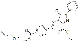 ethyl 4-[[4-[[2-(allyloxy)ethoxy]carbonyl]phenyl]azo]-4,5-dihydro-5-oxo-1-phenyl-1H-pyrazole-3-carboxylate Struktur