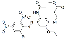 methyl N-[5-(acetylamino)-4-[(2-bromo-4,6-dinitrophenyl)azo]-2-ethoxyphenyl]beta-alaninate Struktur