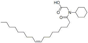 (Z)-N-cyclohexyl-N-(1-oxo-9-octadecenyl)glycine Struktur