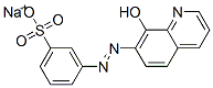 sodium 3-[(8-hydroxyquinolin-7-yl)azo]benzenesulphonate Struktur