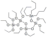 12,12-dibutyl-4,4,6,6,8,8,10,10-octaethoxy-3,5,7,9,11-pentaoxa-4,6,8,10-tetrasila-12-stannahexadecane Struktur