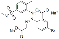 5-bromo-2-[1-(carboxymethyl)-3-[5-[(dimethylamino)sulphonyl]-2-tolyl]triazen-2-yl]benzoic acid, sodium salt Struktur