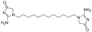 1,1'-(dodecane-1,12-diyl)bis[2-amino-1,5-dihydro-4H-imidazol-4-one] Struktur