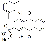 sodium 1-amino-4-(2,6-dimethylanilino)-9,10-dihydro-9,10-dioxoanthracene-2-sulphonate Struktur