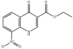 ethyl 8-nitro-4-oxo-3,4-dihydroquinoline-3-carboxylate Struktur