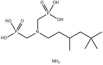 [[(3,5,5-trimethylhexyl)imino]bis(methylene)]bisphosphonic acid, ammonium salt Struktur