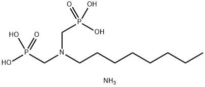 [(octylimino)bis(methylene)]bisphosphonic acid, ammonium salt Struktur