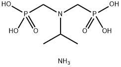 [[isopropylimino]bis(methylene)]bisphosphonic acid, ammonium salt Struktur