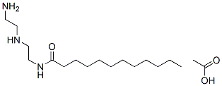 N-[2-[(2-aminoethyl)amino]ethyl]dodecanamide monoacetate Struktur