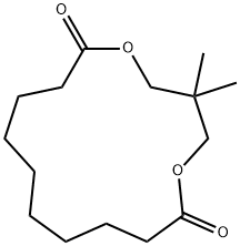 3,3-dimethyl-1,5-dioxacyclopentadecane-6,15-dione Struktur