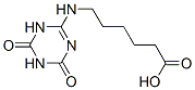 6-[(1,4,5,6-tetrahydro-4,6-dioxo-1,3,5-triazin-2-yl)amino]hexanoic acid Struktur