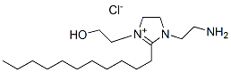 1-(2-aminoethyl)-4,5-dihydro-3-(2-hydroxyethyl)-2-undecyl-1H-imidazolium chloride Struktur