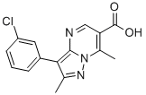 3-(3-CHLOROPHENYL)-2,7-DIMETHYL-PYRAZOLO[1,5-A]PYRIMIDINE-6-CARBOXYLIC ACID Struktur