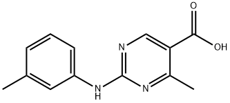 4-Methyl-2-[(3-methylphenyl)amino]pyrimidine-5-carboxylic acid Struktur