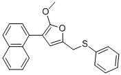 2-METHOXY-3-NAPHTHALEN-1-YL-5-PHENYLSULFANYLMETHYL-FURAN Struktur