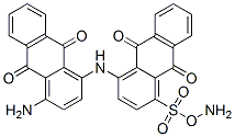 1-amino-4-((4-amino-9,10-dihydro-9,10-dioxo-1-anthryl)amino)-9,10-dihydro-9,10-dioxoanthracenesulphonic acid Struktur