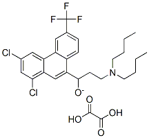 oxalate 1,3-dichloro-alpha-[2-(dibutylamino)ethyl]-6-(trifluoromethyl)phenanthrene-9-methanolate Struktur