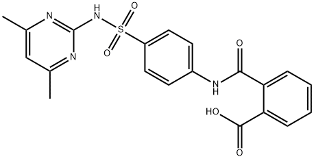 2-[[[4-[[(4,6-dimethyl-2-pyrimidinyl)amino]sulphonyl]phenyl]amino]carbonyl]benzoic acid Struktur