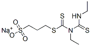 sodium 3-[[[ethyl[(ethylamino)thioxomethyl]amino]thioxomethyl]thio]propanesulphonate Struktur