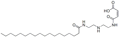 4-oxo-4-[[2-[[2-[(1-oxooctadecyl)amino]ethyl]amino]ethyl]amino]isocrotonic acid Struktur