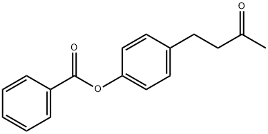 4-(3-oxobutyl)phenyl benzoate Struktur