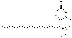 N-[2-[(2-hydroxyethyl)amino]ethyl]myristamide monoacetate Struktur