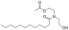 N,N-bis(2-hydroxyethyl)dodecanamide monoacetate Struktur