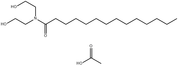 bis(2-hydroxyethyl)tetradecylammonium acetate Struktur