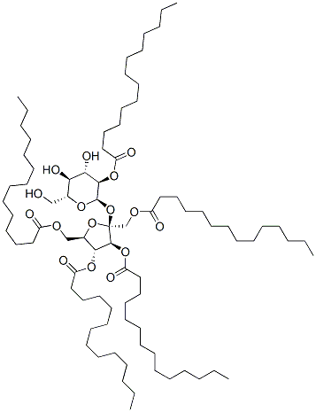 sucrose pentamyristate Struktur