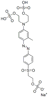 2,2'-[[3-methyl-4-[[4-[[2-(sulphooxy)ethyl]sulphonyl]phenyl]azo]phenyl]imino]bisethyl bis(hydrogen sulphate), sodium salt Struktur