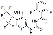 N-[[[2,5-dimethyl-4-[2,2,2-trifluoro-1-hydroxy-1-(trifluoromethyl)ethyl]phenyl]amino]carbonyl]-2,6-difluorobenzamide Struktur