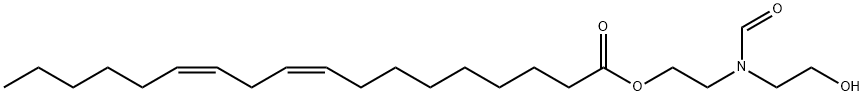 2-[formyl(2-hydroxyethyl)amino]ethyl (9Z,12Z)-octadeca-9,12-dienoate Struktur