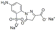 disodium 1-(4-amino-2-sulphonatophenyl)-4,5-dihydro-5-oxo-1H-pyrazole-3-carboxylate Struktur