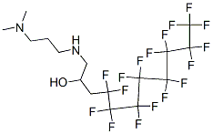 1-[[3-(dimethylamino)propyl]amino]-4,4,5,5,6,6,7,7,8,8,9,9,10,10,11,11,11-heptadecafluoroundecan-2-ol Struktur