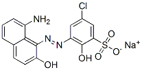 sodium 3-[(8-amino-2-hydroxy-1-naphthyl)azo]-5-chloro-2-hydroxybenzenesulphonate  Struktur