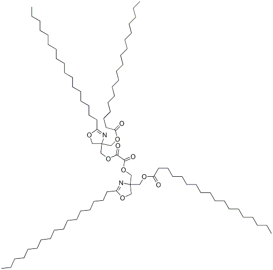 bis[[2-heptadecyl-4,5-dihydro-4-[[(1-oxooctadecyl)oxy]methyl]-4-oxazolyl]methyl] oxalate Struktur