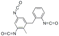 5-(o-isocyanatobenzyl)-6-methyl-m-phenylene diisocyanate Struktur