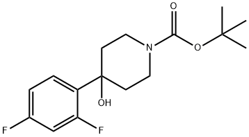 1-BOC-4-(2,4-DIFLUOROPHENYL)-4-HYDROXYPIPERIDINE Struktur