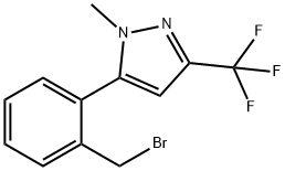 5-[2-(BROMOMETHYL)PHENYL]-1-METHYL-3-(TRIFLUOROMETHYL)-1H-PYRAZOLE Struktur