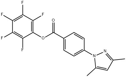 Pentafluorophenyl 4-(3,5-dimethyl-1H-pyrazol-1-yl)benzoate Struktur