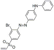 4-[[2-bromo-4-(vinylsulphonyl)phenyl]azo]-N-phenylaniline Struktur