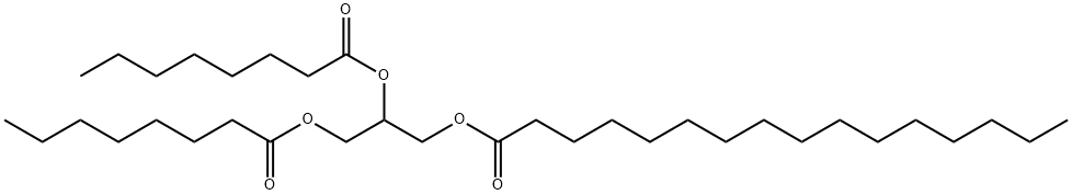 2,3-bis[(1-oxooctyl)oxy]propyl palmitate Struktur