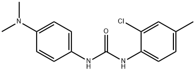 1-(2-chloro-p-tolyl)-3-[4-(dimethylamino)phenyl]urea Struktur