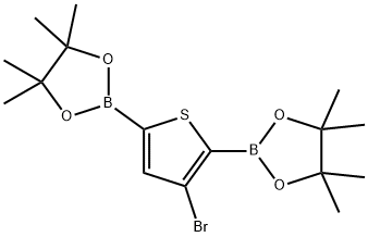 2,2'-(3-Bromothiophene-2,5-diyl)bis(4,4,5,5-tetramethyl-1,3,2-dioxaborolane) Struktur