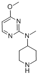 4-METHOXY-N-METHYL-N-4-PIPERIDINYL-2-PYRIMIDINAMINE Struktur