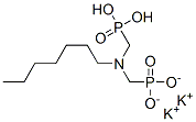 dipotassium dihydrogen [(heptylimino)bis(methylene)]bisphosphonate  Struktur