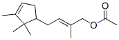 2-methyl-4-(2,2,3-trimethyl-3-cyclopenten-1-yl)-2-butenyl acetate Struktur