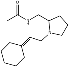 N-[[1-(2-cyclohexylideneethyl)-2-pyrrolidinyl]methyl]acetamide Struktur